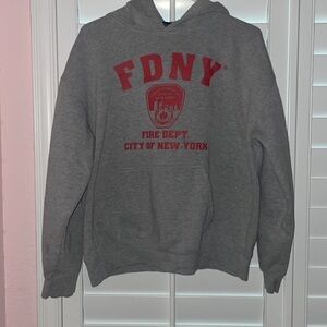 FDNY grey and red hoodie